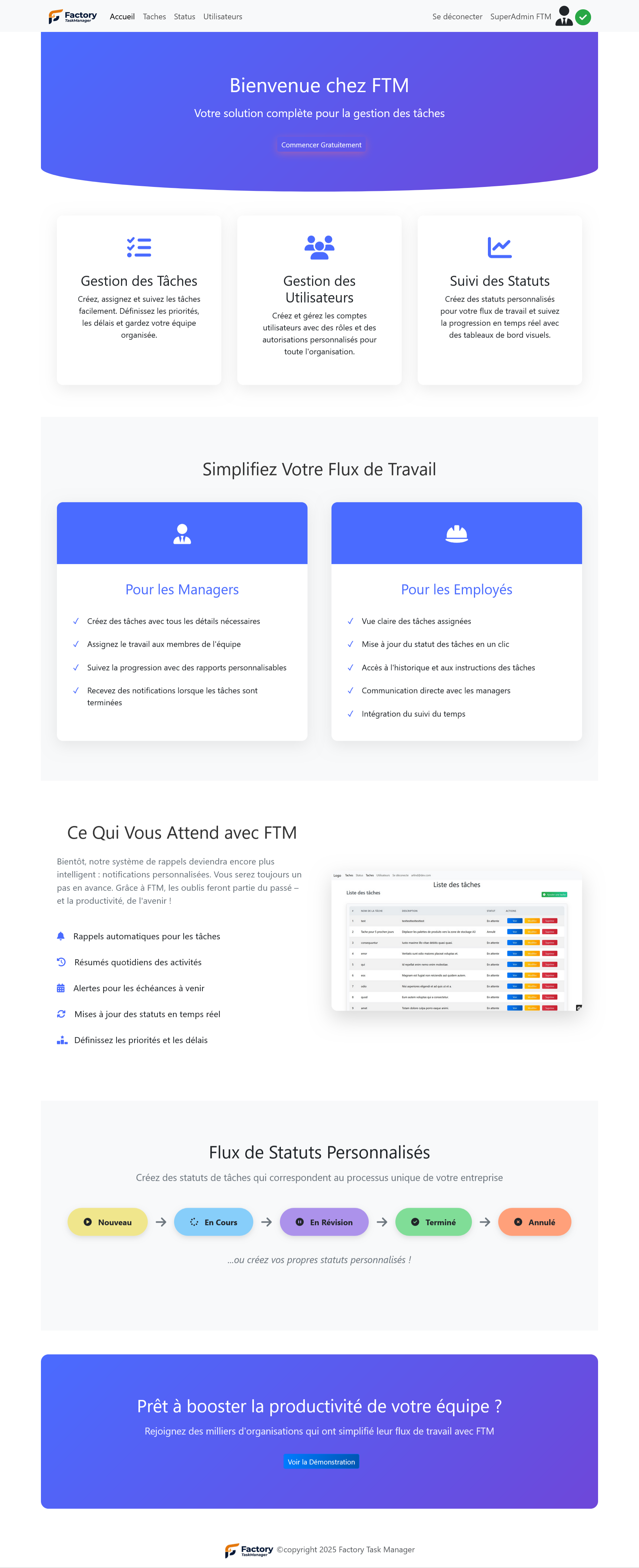 Factory Task Manager